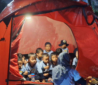 kegiatan outdoor camping anak paud tk it impianku malang