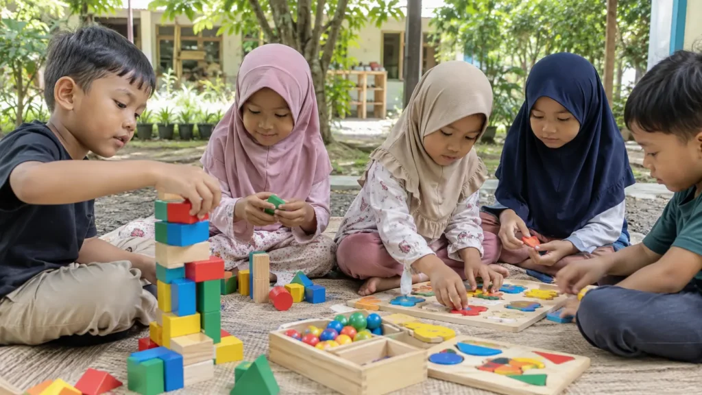 perkembangan kognitif anak usia 5-6 tahun saat bermain